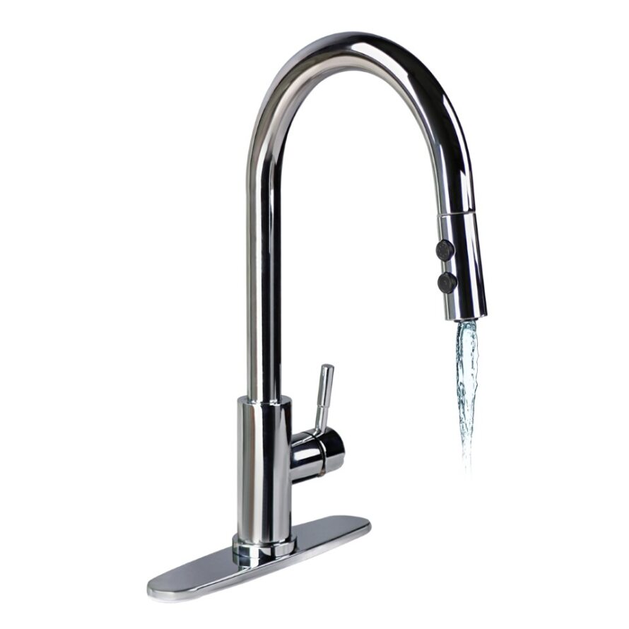 FAUCET SINGLE LEVER PULL-DOWN BULLET CHR