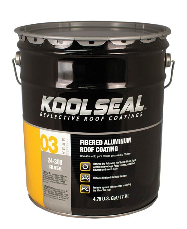 KOOL SEAL ECONOMY FIBERED ALUMINUM, 4.75 GALLON