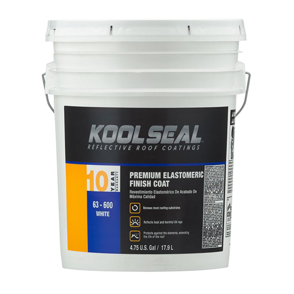 KOOL SEAL PREMIUM ELASTO - WHITE, 4.75 GALLON