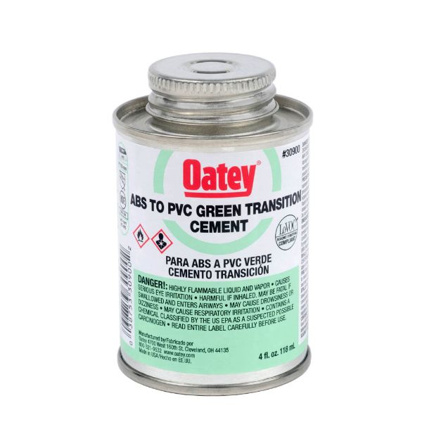 ABS/PVC TRANSITION GREEN CEMENT, 4OZ