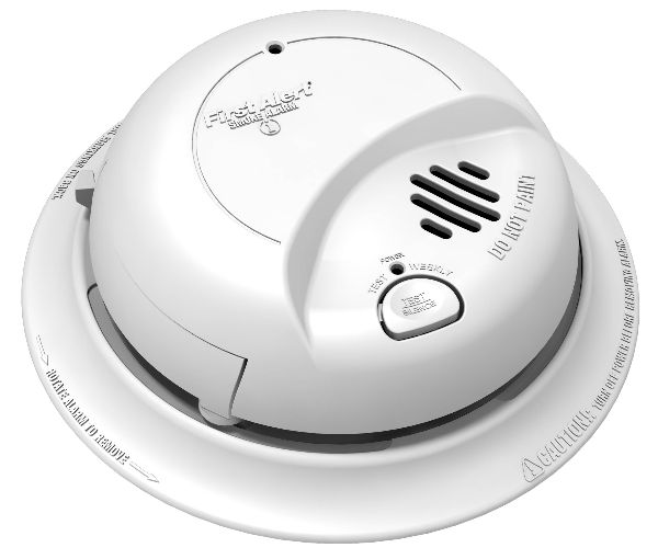 SMOKE DETECTOR HARDWIRED WITH BATTERY BACKUP