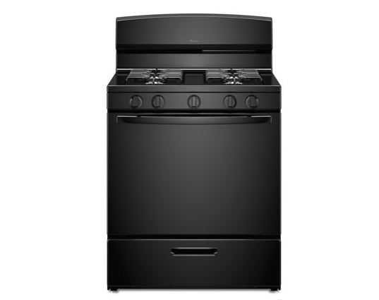 5.0 CU FT WHIRLPOOL AMANA GAS RANGE - BLACK