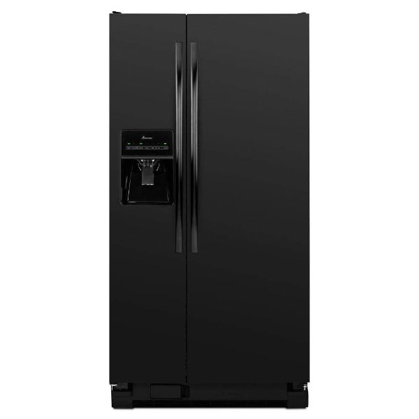 21.0 CU FT WHIRLPOOL AMANA REFRIGERATOR SIDE-BY-SIDE - BLACK