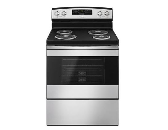 4.8 CU FT WHIRLPOOL AMANA ELECTRIC RANGE - STAINLESS