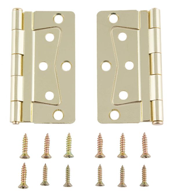 DOOR HINGE - POLISHED BRASS, 2/PACK