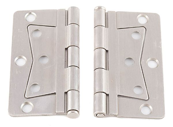 DOOR HINGE - SATIN NICKEL, 2/PACK