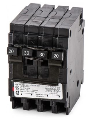 SIEMENS (2) 20A 1P - (1) 30A 2P