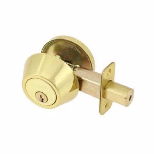 EZ-SET SINGLE DEADBOLT - BRASS