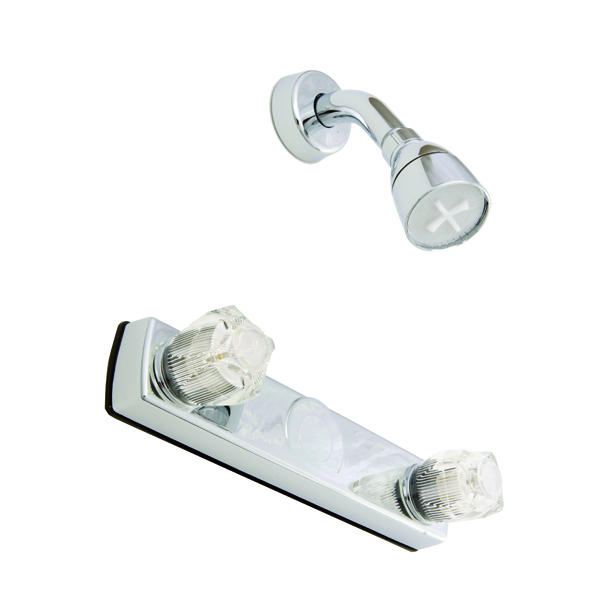 8IN PLASTIC SHOWER FAUCET 2 VALVE