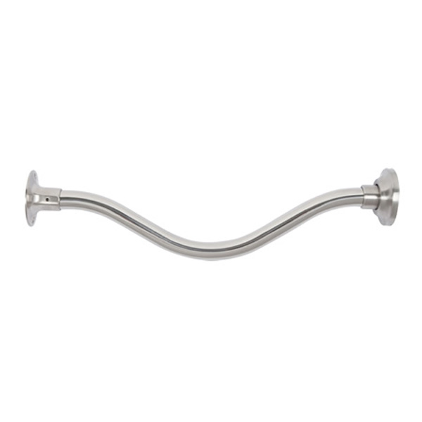 CURVED SHOWER ROD W/ FLANGES