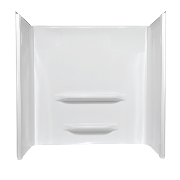 48x34x53 ACRYLIC WALL SURROUND SEATED - WHITE