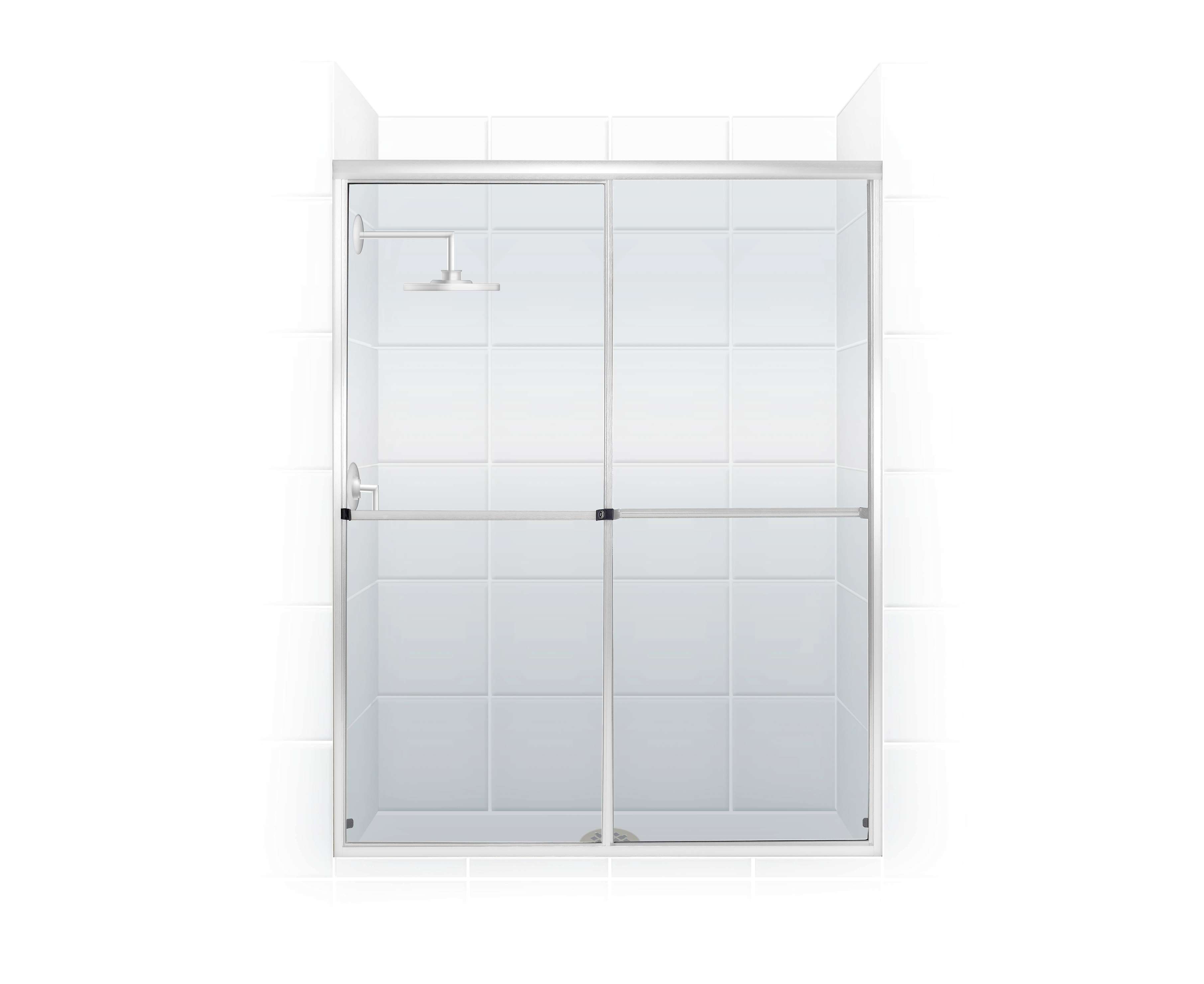 54x56 SHOWER DOOR FOR TUBS SLIDING - OBSCURE GLASS