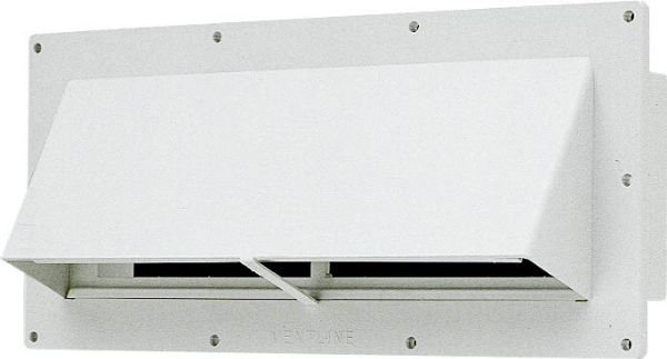 EXTERIOR WALL VENT WITH DAMPER - POLAR WHITE